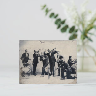 Group portrait of vaudeville musicians, 1920 postcard