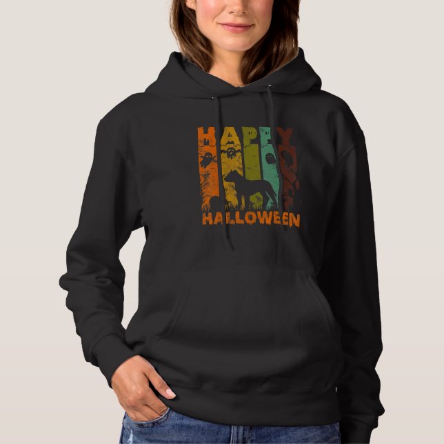Group Pyjamas Matching Halloween Costume Retro Pit Hoodie (Front)
