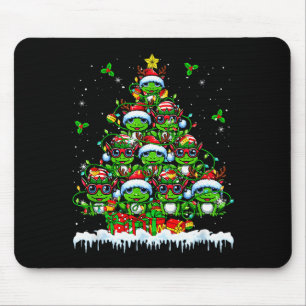 Group Santa Reindeer Elf Frogs Xmas Tree Colorful Mouse Pad