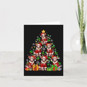 Group Santa Sphynx Cats As Xmas Tree Colourful Lig Card