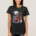 Group Xmas Gnome Snowman Santa Chihuahuas On Picku T-Shirt<br><div class="desc">Group Xmas Gnome Snowman Santa Chihuahuas On Pickup Truck</div>