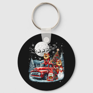 Group Xmas Gnome Snowman Santa Chow Chows On Ckup  Keychain