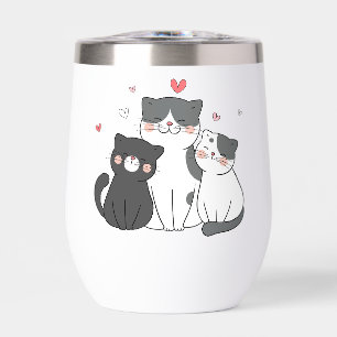 groupe de chats mignons Conception amoureux des