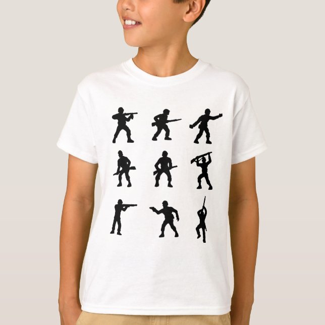 Groupe de T-shirt d'hommes d'armée dans le noir (Devant)