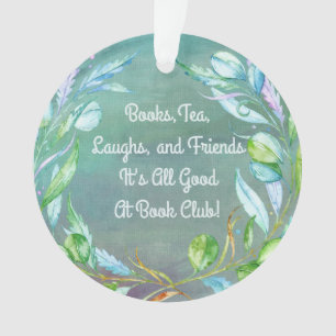 Groupe floral élégant de club de lecture/livre d