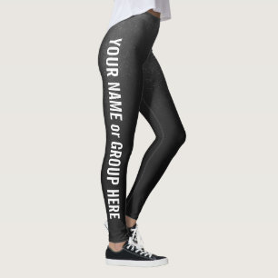 Groupe personnalisé Nom et texte Leggings féminins