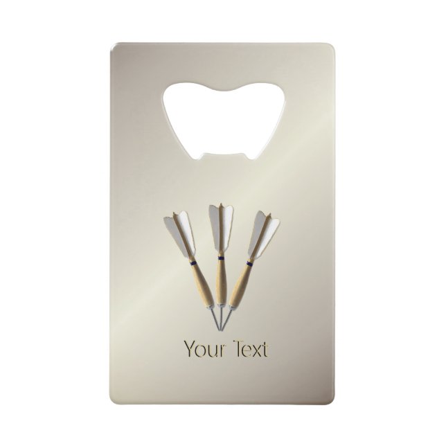 Grouped Dart Design Credit Card Bottle Opener (Front)