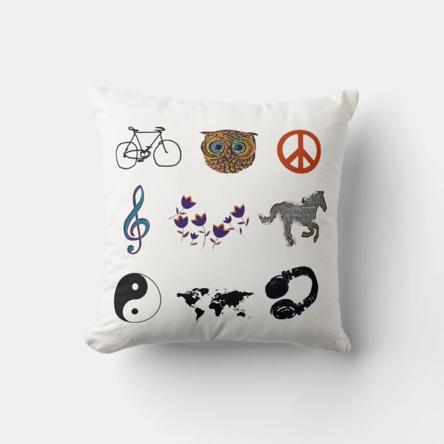 grouped graphic elements throw pillow (Front)