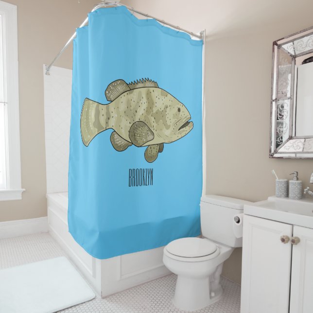 Grouper fish cartoon illustration (In Situ)