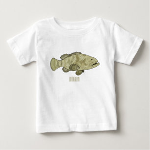 Grouper fish cartoon illustration baby T-Shirt