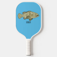 Grouper fish cartoon illustration