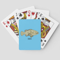 Grouper fish cartoon illustration