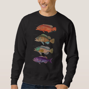 Grouper Fish Fishing Sea Bass Angling Gulf Caribbe Sweatshirt
