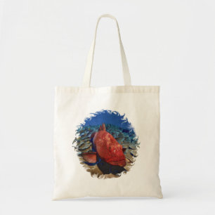 Grouper Fish On Coral Tote Bag