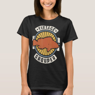 Grouper Fish Vintage Classic Retro 60s 70s Animal T-Shirt
