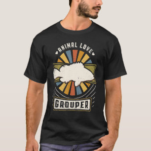 Grouper Fish Vintage Classic Retro Animal T-Shirt
