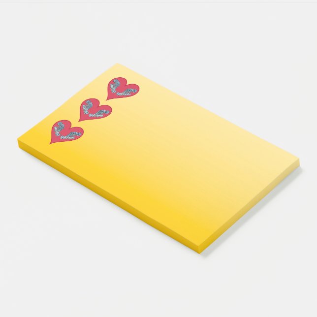 Grouperfish - Red Hearts, arranged vertically |  Post-it Notes (Angled)