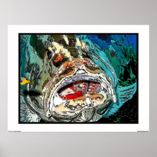 Grouper's mouth poster