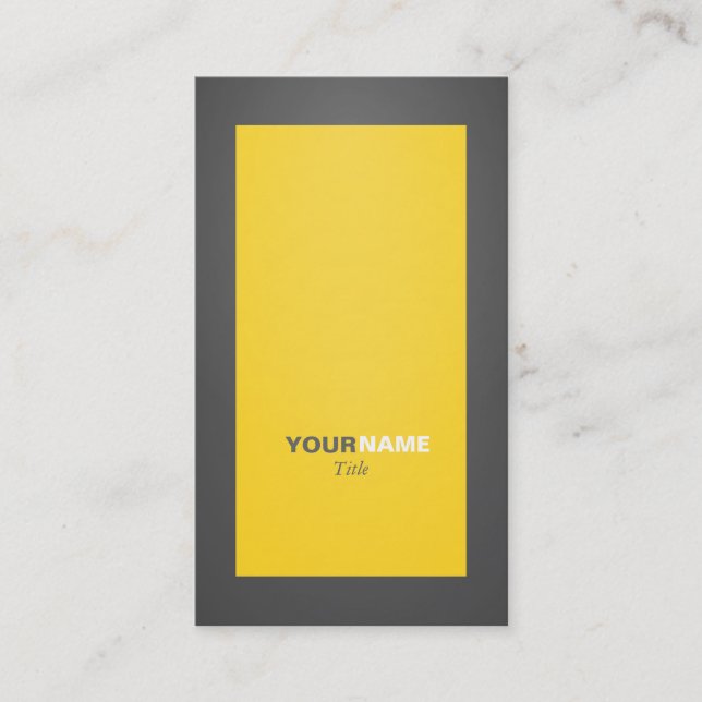 Groupon Caution Yellow Business Card (Front)