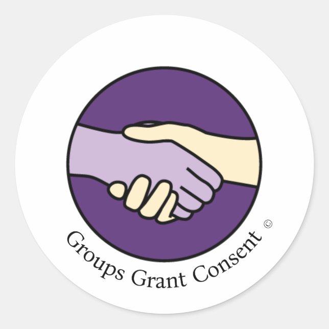 Groups Grant Consent Round Stickers (Front)