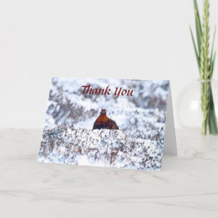 Grouse in a Blizzard Thank You Card