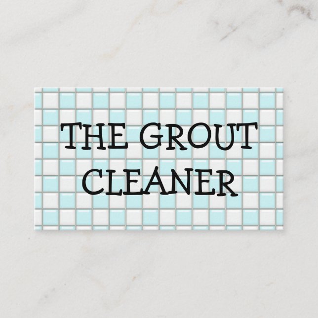 Grout Cleaning Service Business Card (Front)