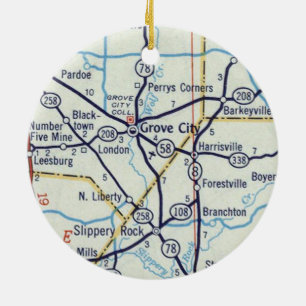 Grove City PA Ceramic Ornament