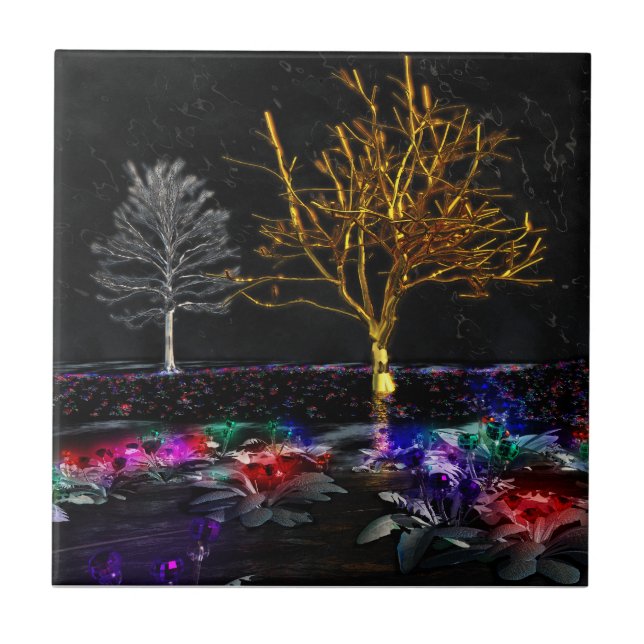 Grove of Living Gems Decorative Tile (Front)
