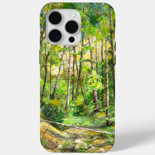 grove painting  watercolor on silk Case-Mate iPhone case (Back)