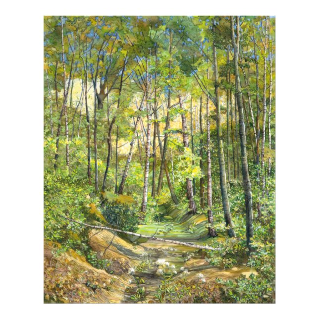 grove painting  watercolor on silk photo print (Front)
