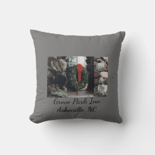 Grove Park Inn Coussin avec conception de Noël