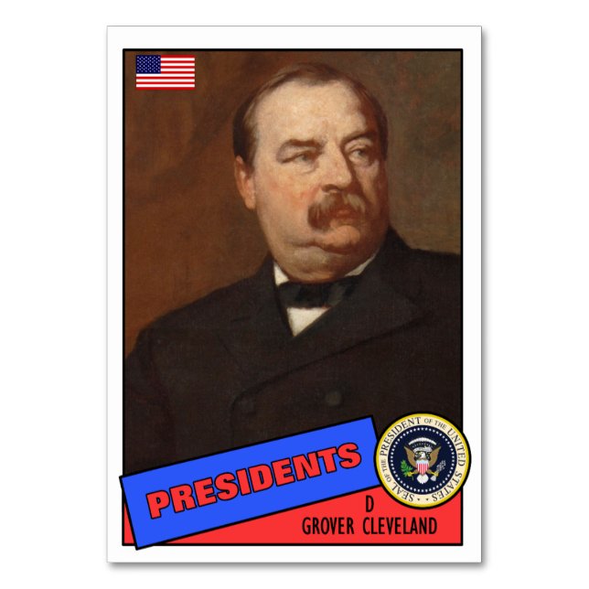 Grover Cleveland Baseball Card (Front)