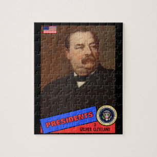 Grover Cleveland Baseball Card Jigsaw Puzzle