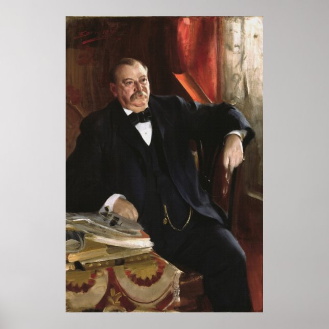 GROVER CLEVELAND Portrait by Anders Leonard Zorn Poster (Front)