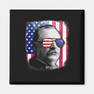 Grover Cleveland Us Flag 4th Of July Magnet