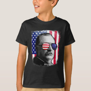 Grover Cleveland Us Flag 4th Of July  T-Shirt