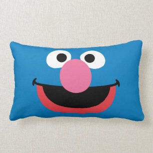 Grover Face Art Lumbar Pillow