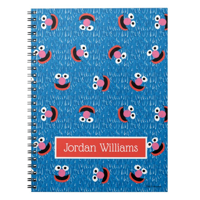Grover Furry Face Pattern Notebook (Front)