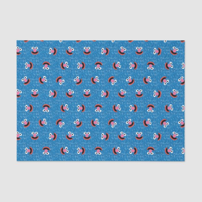 Grover Furry Face Pattern Tissue Paper (Front)