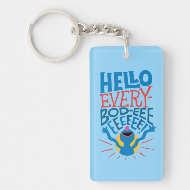 Grover Hello Keychain (Front)