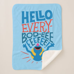 Grover Hello Sherpa Blanket