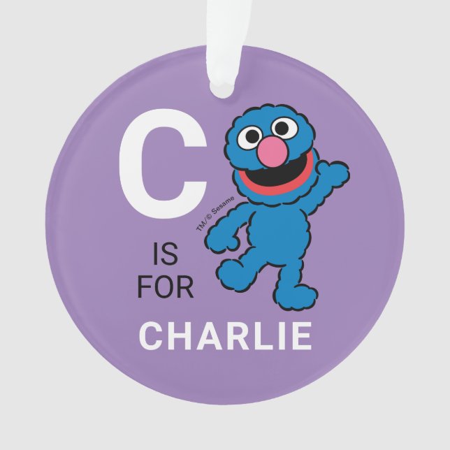 Grover | Personalized Name with Photo Ornament (Front)