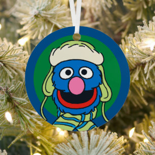 Grover Winter Hat Metal Ornament