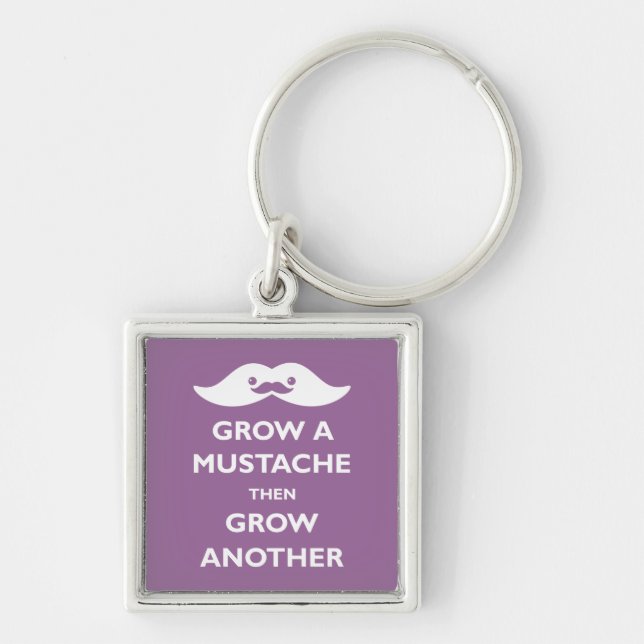 Grow a Moustache Keychain (Front)
