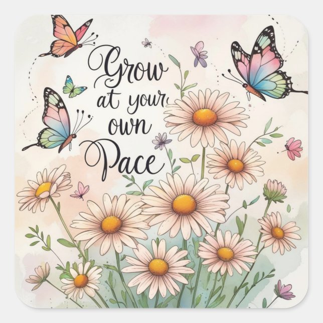 Grow at your own pace - sticker (Front)