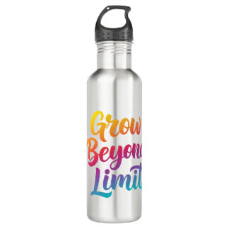 Grow Beyond Limits – Motivational Gradient 710 Ml Water Bottle