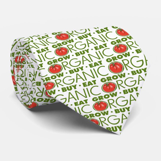 Grow Buy Eat Organic Food Tie (Rolled)