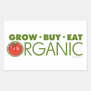 Grow, Buy, Eat Organic Sticker
