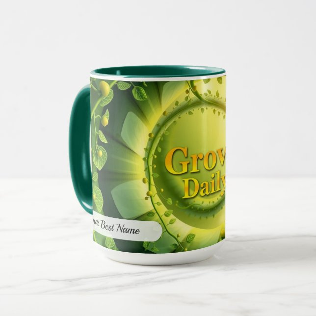 Grow Daily Spiral Mug (Front Left)