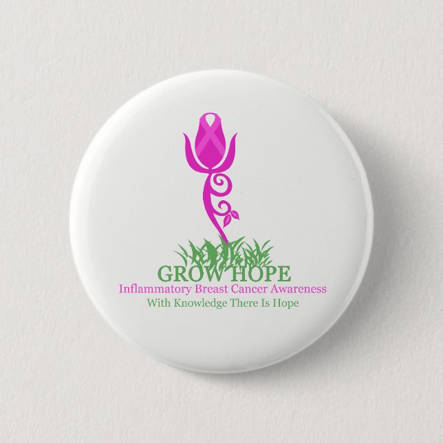 Grow Hope 2 Inch Round Button (Front)